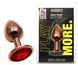 Анальная пробка с кристаллом EGZO - Dark Gold Round Plug Red, size S