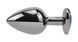 Анальна пробка з кристалом EGZO - Dark Silver Heart Plug Black size M