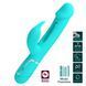Вибратор с стимулятором клитора PRETTY LOVE - Kampas Rabbit 3 in 1 Green, BW-500025-1