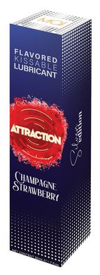 Оральний лубрикант на водній основі з ароматом шампанського та полуниці Mai - Attraction Flavored Kissable Lubrikant Champagne Strawberry, 50 ml