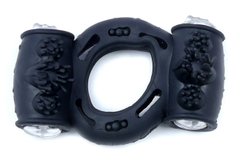 Ерекційне вібро кільце BOSS Vibrating Cock Ring Double Black, BS6700037