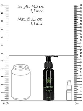 Массажное масло Cannabis With Hemp Seed Oil - Massage Oil, 100 мл