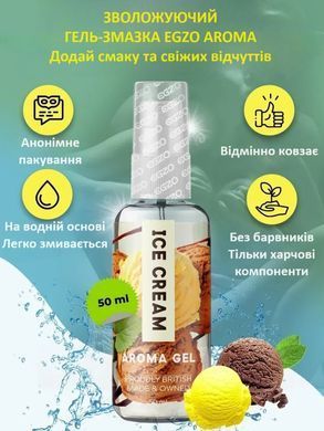 Оральний гель-лубрикант EGZO AROMA GEL - Ice Cream, 50 мл