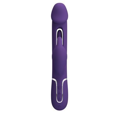 Вибратор с стимулятором клитора PRETTY LOVE - Kampas Rabbit 3 in 1 Dark Purple, BW-500025-2