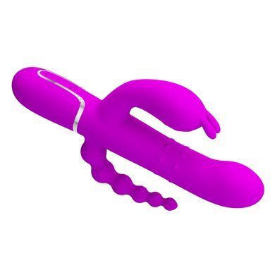Вибромассажер с анальным и клиторальным стимулятором Pretty Love - Cammy Purple Twinkled Tenderness, BW-500036