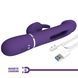 Вибратор с стимулятором клитора PRETTY LOVE - Kampas Rabbit 3 in 1 Dark Purple, BW-500025-2