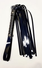 Флогер зі штучної лакованої шкіри Flirty ECO Varnish Leather - Black & Dark blue, BL-00044