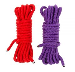 Набор веревок для бондажа Submission 5М Purple&Red ( красная + фиолетовая)