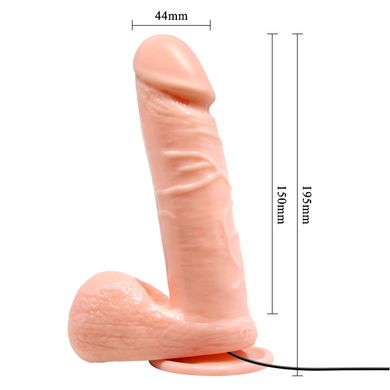 Вібратор з функцією ротації на присосці BAILE - Realistic Male Cock and Tight Ass, BW-008017B