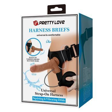 Страпон з вібрацією та функцією сім'явиверження PRETTY LOVE - Oher, BW-022103P