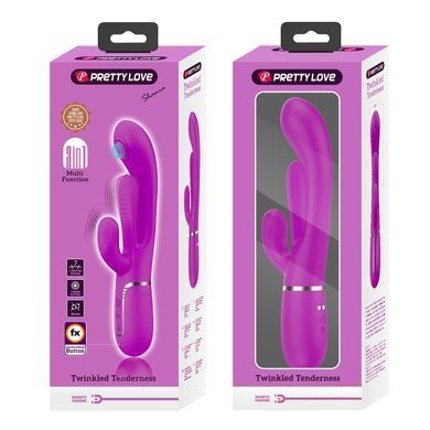 Вібратор із стимулятором клітора PRETTY LOVE - Shonia Purple 3 in 1, BW-500041