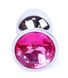 Анальная пробка Boss Series - Jewellery Silver PLUG Pink S, BS6400008