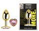 Анальна пробка з кристалом EGZO - Gold Heart Plug Pink size S