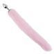 Анальна пробка з хвостом EGZO - Fox Tail Silver Plug Pink, size S