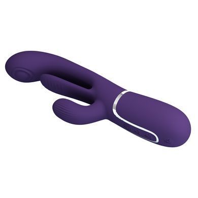 Вібратор із стимулятором клітора PRETTY LOVE - Shonia Dark Purple 3 in 1, BW-500041-2