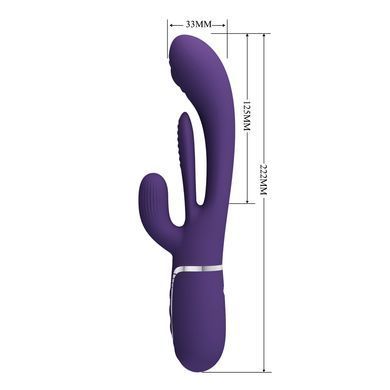 Вібратор із стимулятором клітора PRETTY LOVE - Shonia Dark Purple 3 in 1, BW-500041-2