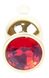 Анальная пробка Boss Series - Jewellery Gold BUTT PLUG Red, BS6400064