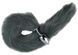 Анальна пробка з хвостом EGZO - Fox Tail Silver Plug Light Gray, size S