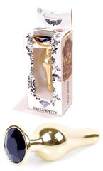 Анальная пробка Boss Series - Jewellery Gold BUTT PLUG Black, BS6400065