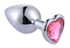 Анальная пробка с кристаллом SKN - SILVER HEART 01 ( Размер M )