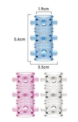 Стимулирующая насадка Meleon - Beaded Rings (Assorted Colors), PS-35