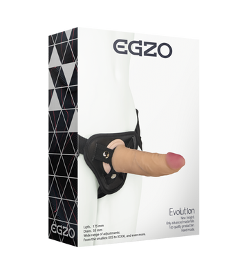Жіночий страпон EGZO Evolution STR003 (17,5 см х 3,5 см )