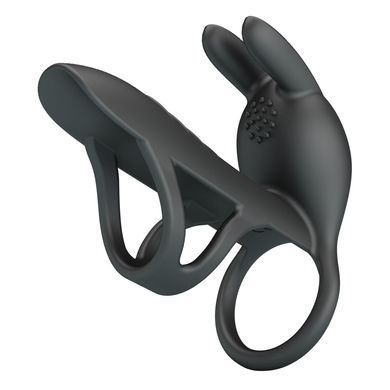 Насадка з вібрацією Pretty Love - MATTY Vibrating Penis Sleeve BLACK, BI-210326