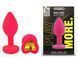 Силиконовая анальная пробка EGZO - Silicone Pink Heart Plug Yellow, size S