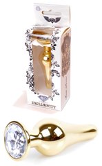Анальний затор Boss Series - Jewellery Gold BUTT PLUG Clear, BS6400066