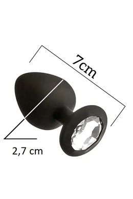 Силиконовая анальная пробка с кристаллом SKN-KSIL-23S ( размер S )