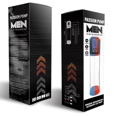 Автоматична вакуумна помпа із зарядкою від USB та LCD дисплеєм CANWIN Passion Pump Men Blue - P648AU