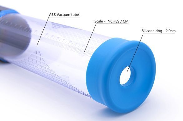 Автоматична вакуумна помпа із зарядкою від USB та LCD дисплеєм CANWIN Passion Pump Men Blue - P648AU