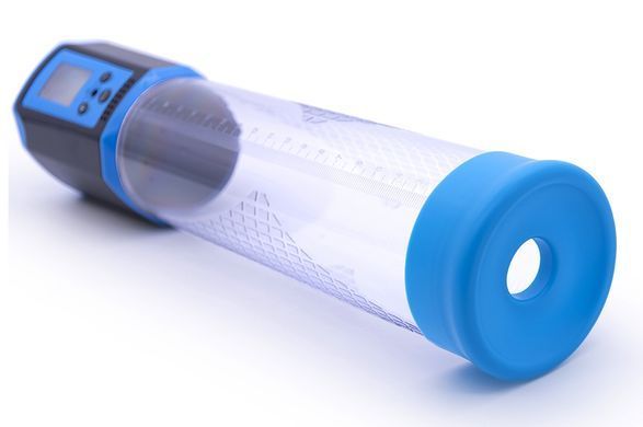 Автоматична вакуумна помпа із зарядкою від USB та LCD дисплеєм CANWIN Passion Pump Men Blue - P648AU