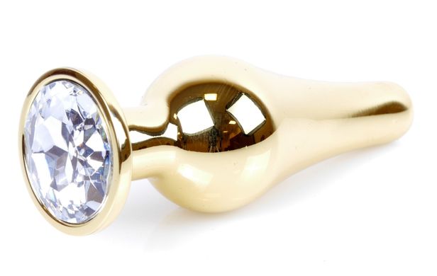 Анальная пробка Boss Series - Jewellery Gold BUTT PLUG Clear, BS6400066