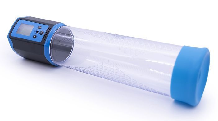 Автоматична вакуумна помпа із зарядкою від USB та LCD дисплеєм CANWIN Passion Pump Men Blue - P648AU