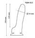 Фаллоимитатор с мошонкой на присоске из двухслойного силикона OYO - Dildo Double Layer Silicone YQW-022 (длина 19 см, диаметр 3.4 см)