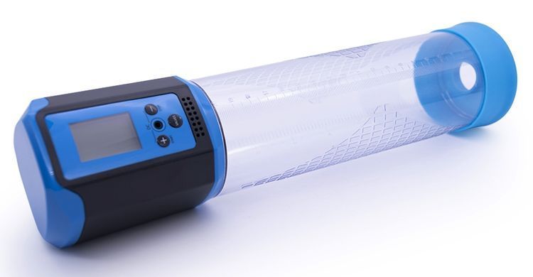 Автоматична вакуумна помпа із зарядкою від USB та LCD дисплеєм CANWIN Passion Pump Men Blue - P648AU