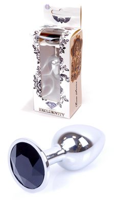Анальний затор Boss Series - Jewellery Silver PLUG Black S, BS6400013
