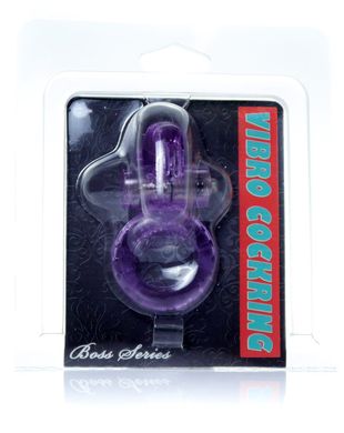 Ерекційне вібро кільце BOSS Rabbit Vibro Cock Ring Purple, BS6700048