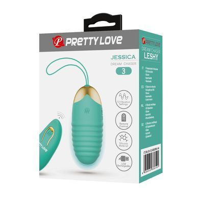 Виброяйцо серии Pretty Love - Jessica Dream chaser 3 Green, BI-014362W-3A4