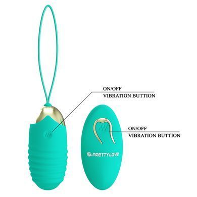 Виброяйцо серии Pretty Love - Jessica Dream chaser 3 Green, BI-014362W-3A4