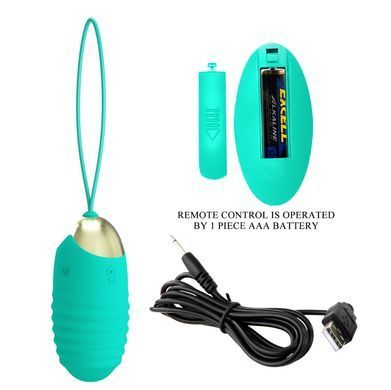 Виброяйцо серии Pretty Love - Jessica Dream chaser 3 Green, BI-014362W-3A4