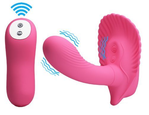 Вібробабочка з стимулятором клітора PRETTY LOVE-Powerful Shell Stimulator, BI-014368W-3