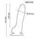 Большой фаллоимитатор с мошонкой на присоске из двухслойного силикона OYO - Dildo Double Layer Silicone YQW-028 (длина 21.5 см, диаметр 3.8 см)