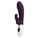 Вібромасажер для стимуляції точки G та клітора Pretty Love - Naughty Bunny Dark Purple, BW-500071-A2