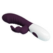 Вібромасажер для стимуляції точки G та клітора Pretty Love - Naughty Bunny Dark Purple, BW-500071-A2
