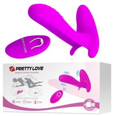 Вибробабочка с стимулятором клитора PRETTY LOVE - Remote Control Massager, BI-014850W