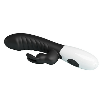 Вібромасажер для стимуляції точки G та клітора Pretty Love - Naughty Bunny Black, BW-500071-A3