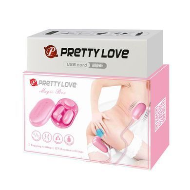 Вакуумний стимулятор з віброяйцем PRETTY LOVE - Magic Box Pink, BI-300055
