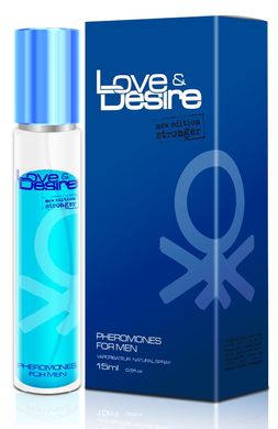 Туалетна вода з феромонами для чоловіків Love & Desire for Men, 15 ml